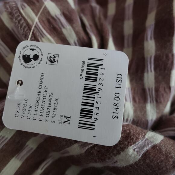 Free People Lucinda Plaid Print Tank Midi Dress in Lavendar Combo Size M - Picture 7 of 14